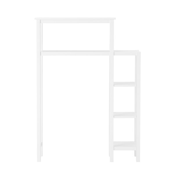 Alaterre Dover 35-in W x 49-in H x 9-in D White Pine Over the Toilet Etagere with Side Shelf