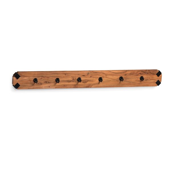 Alaterre Ryegate Rustic Natural 6-Hook Hook Rack