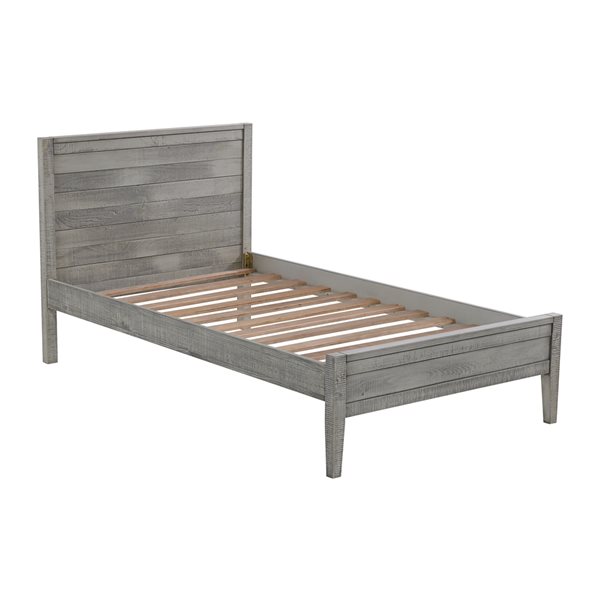 Alaterre Windsor Driftwood Grey Panel Twin Bedroom Set - 4-Piece