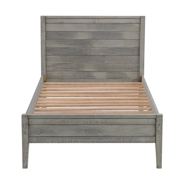 Alaterre Windsor Driftwood Grey Panel Twin Bedroom Set - 4-Piece