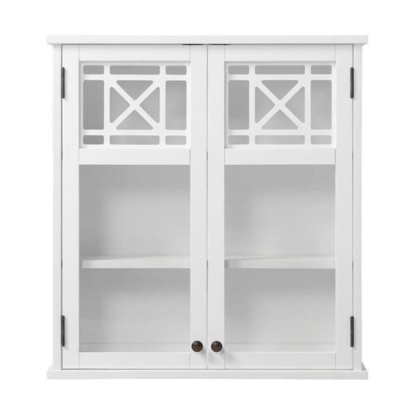 Alaterre Derby 27-in W x 29-in H x 8-in D White Bathroom Wall Cabinet