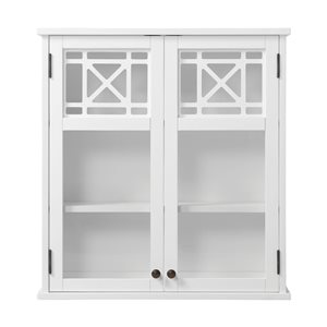 Alaterre Derby 27-in W x 29-in H x 8-in D White Bathroom Wall Cabinet