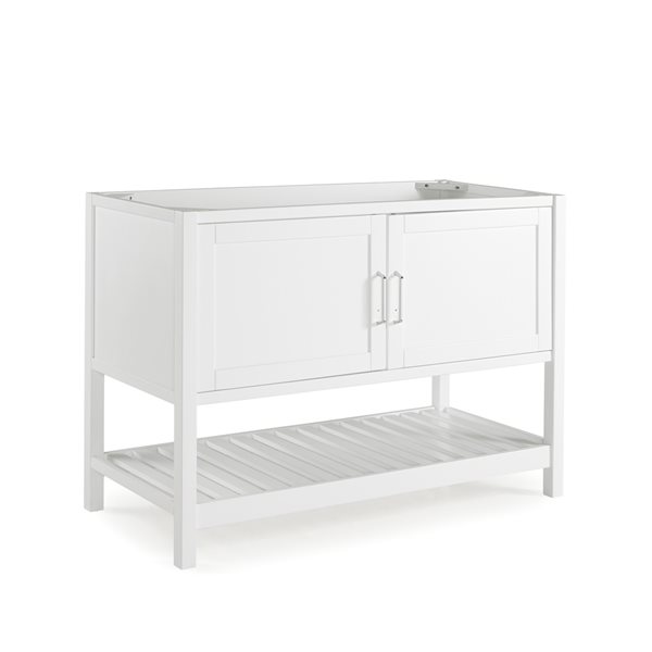 Alaterre Bennett 48-in White Bathroom Vanity Cabinet