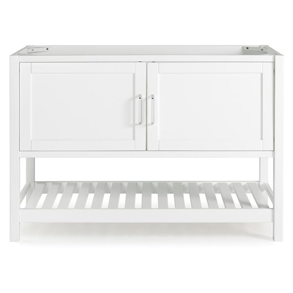 Alaterre Bennett 48-in White Bathroom Vanity Cabinet