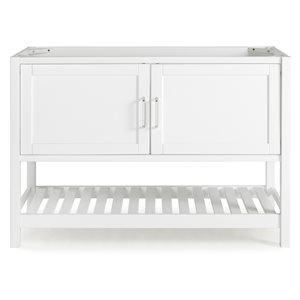 Alaterre Bennett 48-in White Bathroom Vanity Cabinet