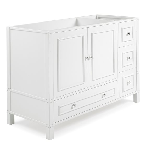 Alaterre Williamsburg 48-in White Bathroom Vanity Cabinet