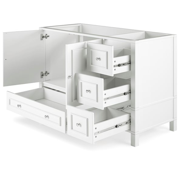 Alaterre Williamsburg 48-in White Bathroom Vanity Cabinet