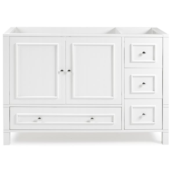 Alaterre Williamsburg 48-in White Bathroom Vanity Cabinet