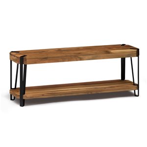 Alaterre Ryegate Rustic Live Edge Brown and Black Bench