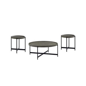 Alaterre Brookline Concrete Accent Table Set - 3-Piece