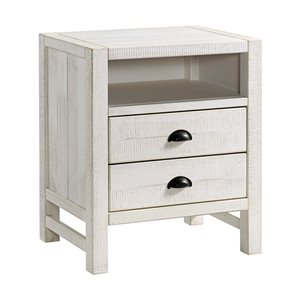 Alaterre Windsor Driftwood White Pine Nightstand
