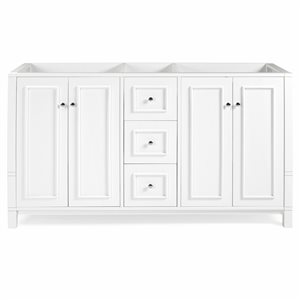 Alaterre Williamsburg 60-in White Bathroom Vanity Cabinet