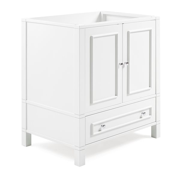 Alaterre Williamsburg 30-in White Bathroom Vanity Cabinet