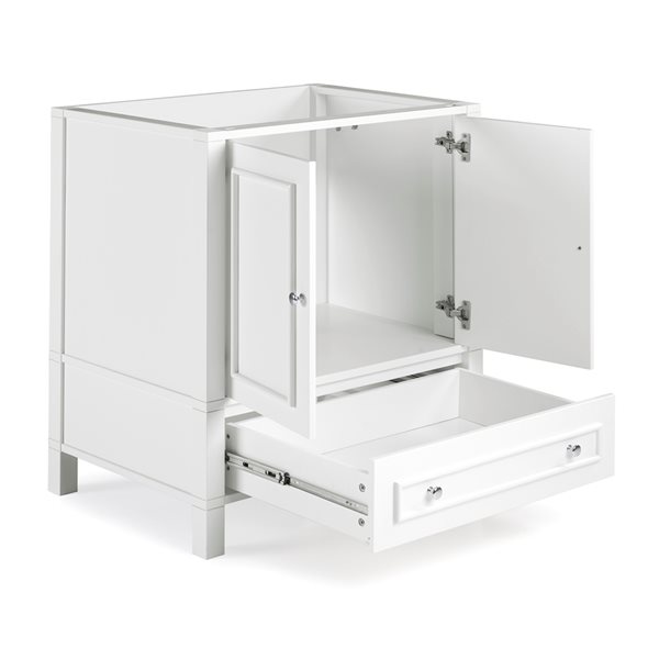 Alaterre Williamsburg 30-in White Bathroom Vanity Cabinet