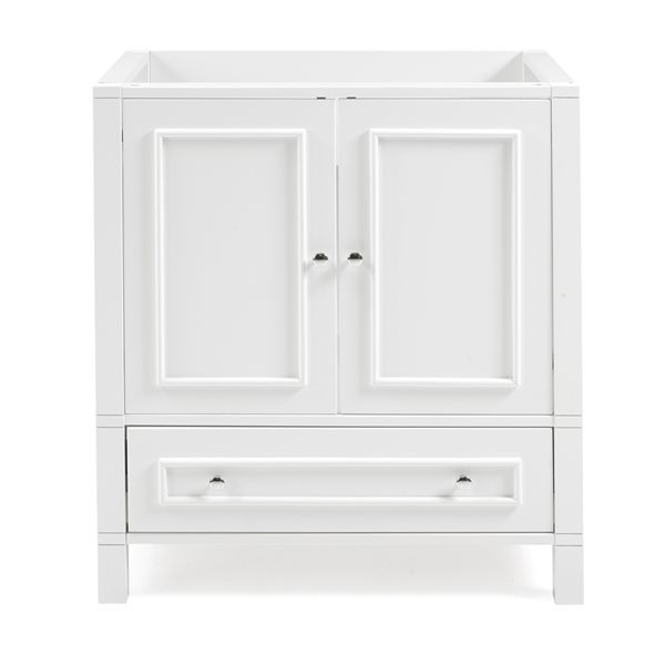 Alaterre Williamsburg 30-in White Bathroom Vanity Cabinet