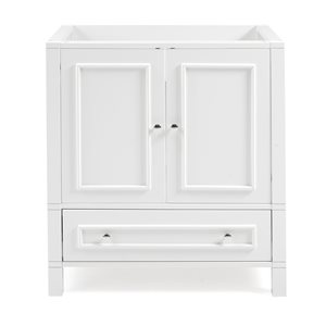 Alaterre Williamsburg 30-in White Bathroom Vanity Cabinet