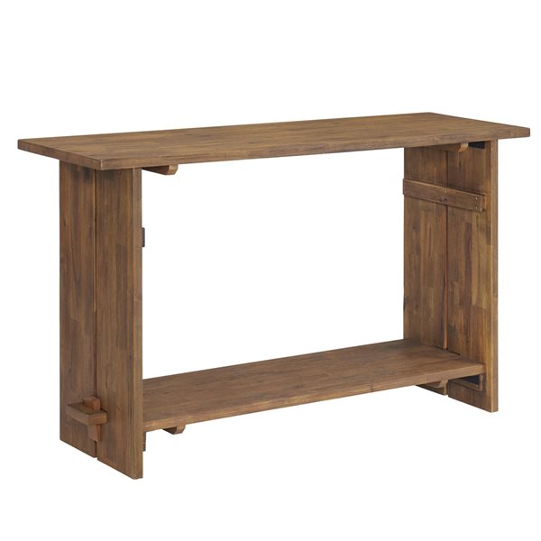 Alaterre Bethel Natural Aged Brown Rustic Console Table