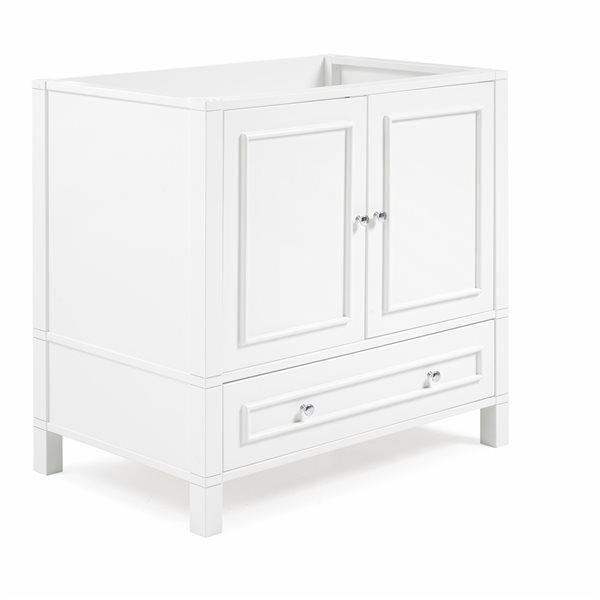 Alaterre Williamsburg 36-in White Bathroom Vanity Cabinet