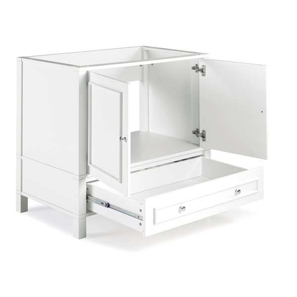 Alaterre Williamsburg 36-in White Bathroom Vanity Cabinet