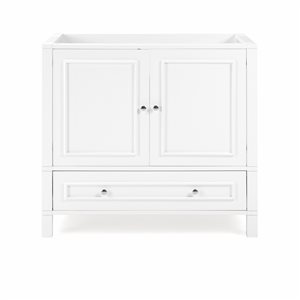 Alaterre Williamsburg 36-in White Bathroom Vanity Cabinet