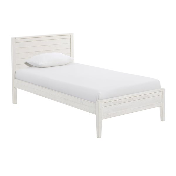 Alaterre Windsor Driftwood White Panel Twin Bedroom Set - 4-Piece