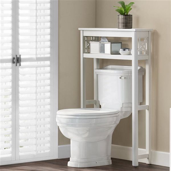 Alaterre Derby 27in W x 44in H x 8in D White Pine Over the Toilet