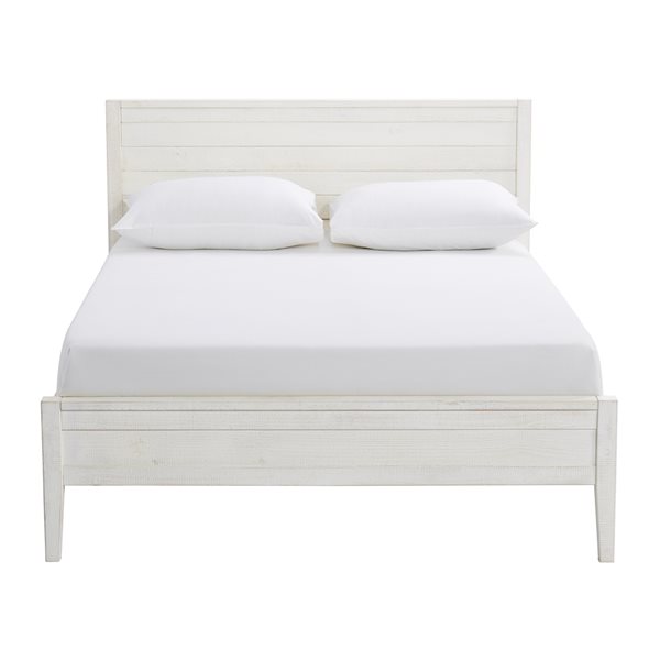 Alaterre Windsor Driftwood White Full Panel Bed