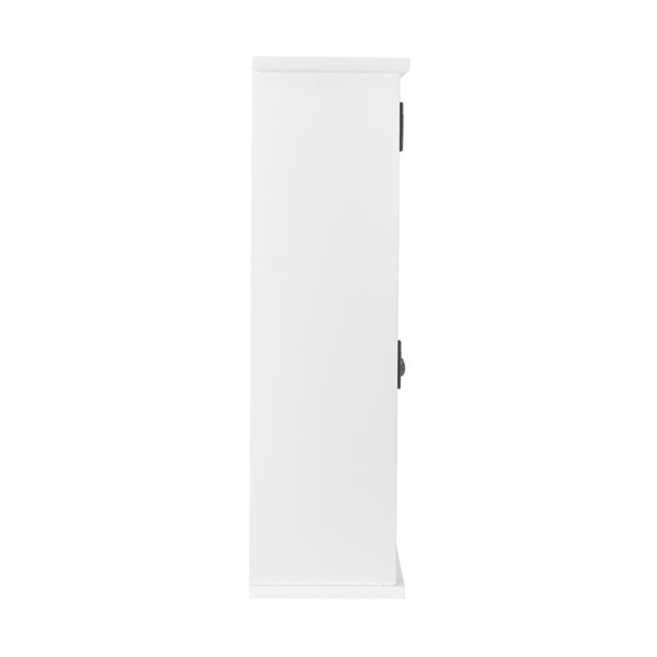 Alaterre Derby 27-in W x 29-in H x 8-in D White Bathroom Wall Cabinet with Open Shelf