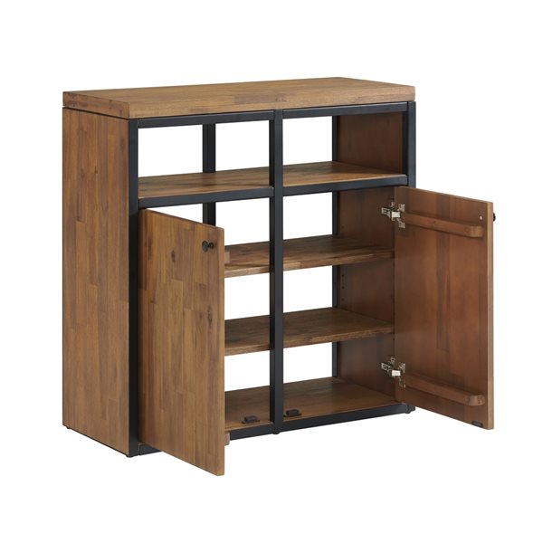 Natural wood store shoe cabinet