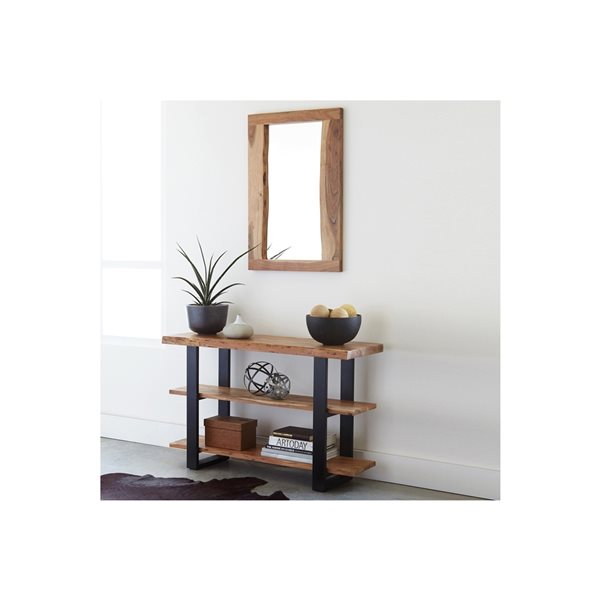 Alaterre Alpine Brown Rustic Console Table