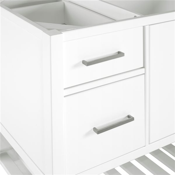 Alaterre Harrison 60-in 4-Drawer 2-Door White Bathroom Vanity Cabinet