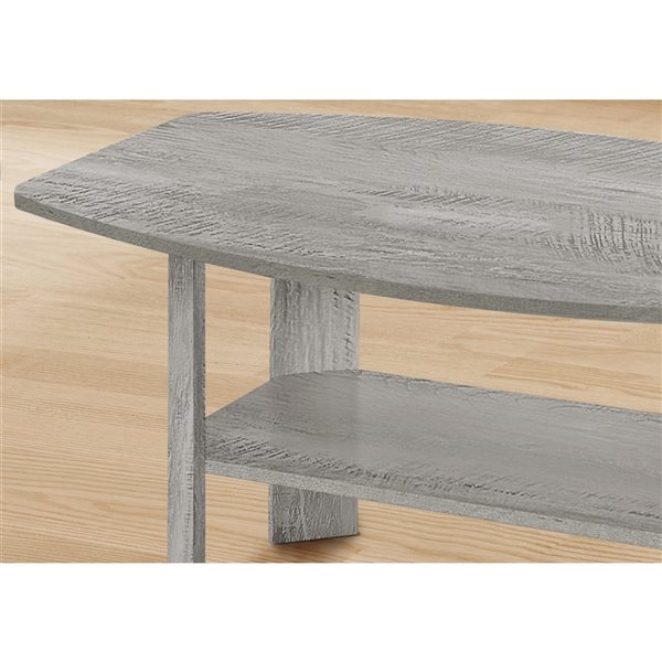 Monarch Specialties Grey Composite Accent Table Set - 3-Piece
