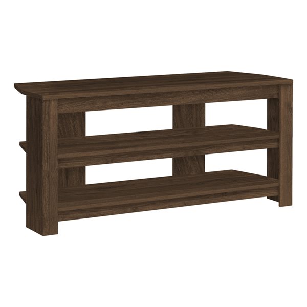 Monarch Specialties 42-in W Dark Walnut Composite Wood TV Stand