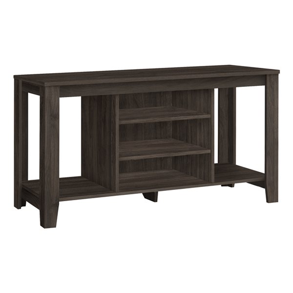 Monarch Specialties 48-in W Brown Oak Composite Wood TV Stand