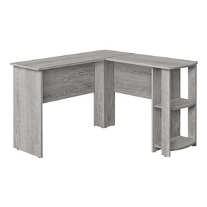 Monarch Specialties 47-in Industrial Grey Composite Wood Modern/Contemporary L-Shaped Desk