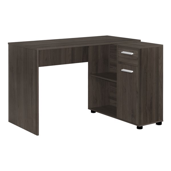 Monarch Specialties 46-in Brown Oak Composite Wood Modern/Contemporary Computer Desk