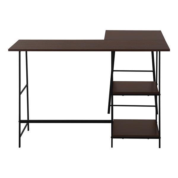 Monarch Specialties 47.25-in Espresso Composite Wood Modern/Contemporary Corner Desk