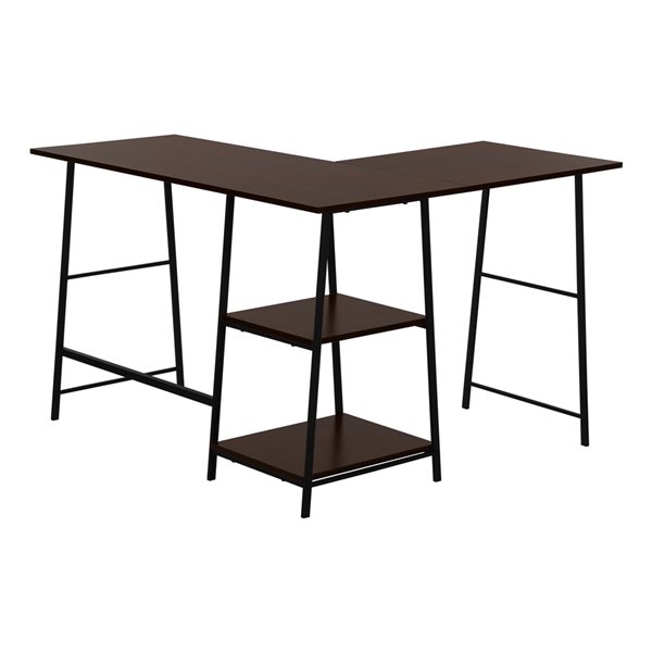 Monarch Specialties 47.25-in Espresso Composite Wood Modern/Contemporary Corner Desk