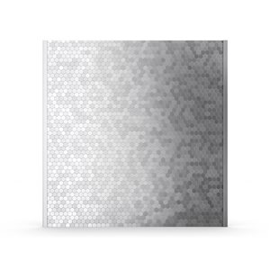 SpeedTiles Hex II Silver 30-in x 30-in Brushed Metal Peel and Stick Range Backsplash Mosaic Tile