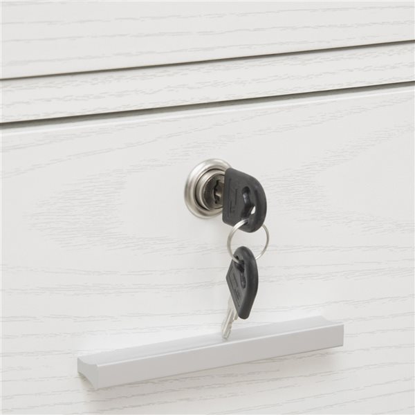 Vinsetto White 2-Drawer Printer Stand with Casters and Storage