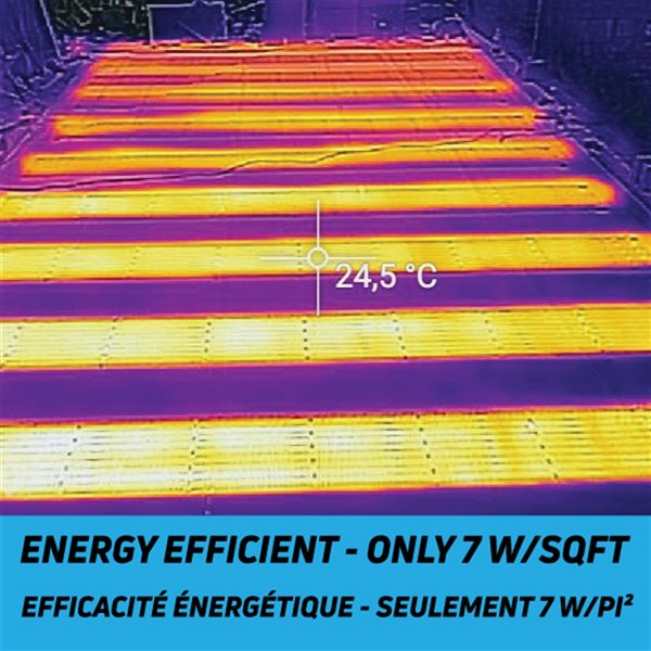 TruHeat EZ-Heat 20-in x 120-in 120-Volt Energy Efficient Floor Heating Mat - 7 W/sq. ft.