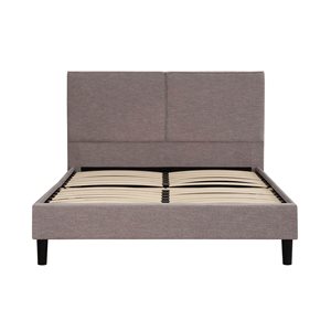 Primo International Avenue Upholstered Brown Queen Bed Frame