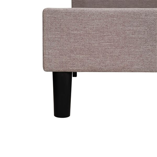 Primo International Avenue Upholstered Brown Full Bed Frame