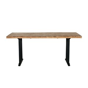 Primo International Kian 72-in Rectangular Wood Dining Table with Metal Base
