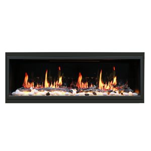 Litedeer Homes Latitude 46.5-in W Black Fan-Forced Electric Fireplace