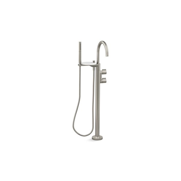 KOHLER Components Vibrant Brushed Nickel Components® Floor-Mount Bath Filler Trim