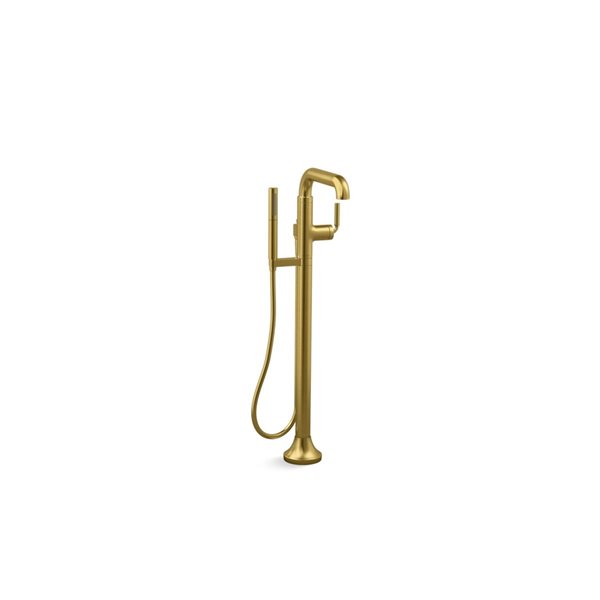 KOHLER Tone Vibrant Brushed Modern Brass Floor Mount Bath Filler Trim   331063627 MainImage 001 L 