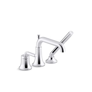 KOHLER Tone Polished Chrome Deck-Mount Bath Faucet with Handshower