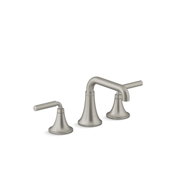 KOHLER Vibrant Brushed Nickel Tone™ Widespread Bathroom Sink Faucet - Drain Included
