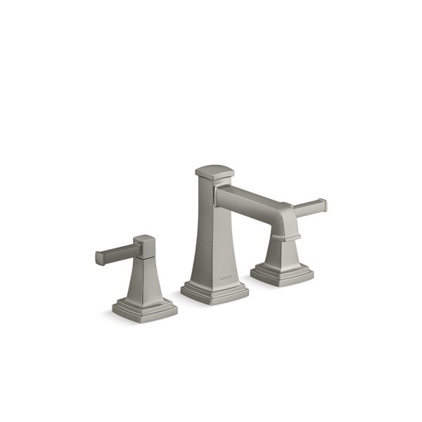 KOHLER Vibrant Brushed Nickel Riff™Widespread Bathroom Sink Faucet - Drain Included